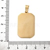 Ion Plating(IP) 304 Stainless Steel Enamel Pendants STAS-Q003-01G-019-2