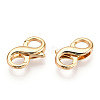 Brass Hook Clasps X-KK-N254-18G-2