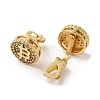 Rack Plating Real 18K Gold Plated Brass Bitcoin Shape Clip-on Earrings EJEW-B034-04G-2