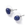 Natural Lapis Lazuli Stud Earrings for Women EJEW-E285-01P-01-2