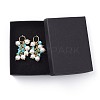 Synthetic Turquoise Chip Clip-on Earrings EJEW-JE03834-04-3