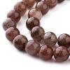 Natural Purple Aventurine Round Bead Strands G-E334-6mm-21-5