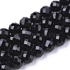 Natural Black Tourmaline Beads Strands G-S345-8mm-002-1