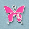 Breast Cancer Pink Awareness Ribbon Theme Alloy Enamel Pendants ENAM-A147-01J-1