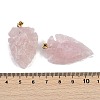 Raw Rough Natural Rose Quartz Pendants G-G162-01G-01-3