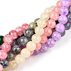Baking Paint Crackle Glass Bead Strands DGLA-Q023-8mm-YSM-2