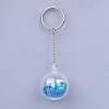Shell and Sequins Plastic Ball Keychain KEYC-JKC00201-01-2