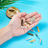Tibetan Style Alloy Glue-on Flat Pad Bails TIBE-TA0001-09-6