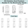 10Pcs 304 Stainless Steel Pendants STAS-SC0021-58P-2
