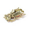 Beetles Enamel Pin with Rhinestone JEWB-P016-06AG-02-4