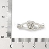 Brass Heart Fold Over Clasps KK-Z083-05P-02-2