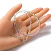 Bling Glass Round Beaded Necklace for Women NJEW-PH01490-04-5