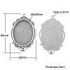 Tibetan Style Pendant Cabochon Settings TIBEP-A22962-AS-FF-1