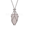 Crystal Holder Cage Necklace X-NJEW-JN04585-4