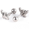 Tarnish Resistant 201 Stainless Steel Barbell Cartilage Earrings LS-EJEW-R147-20-3