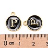 Golden Plated Alloy Charms X-ENAM-S118-02P-3