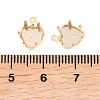 Heart Brass Sew on Prong Settings KK-C163-14A-G-3