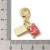 Brass Enamel European Dangle Charms KK-R002-22G-01-3