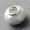 Electroplated Glass European Beads X-GPDL-Q020-02-2