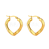 Elegant and Fashionable Triangle Golden Plated 304 Stainless Steel Hoop Earrings for Women XK6117-1-1