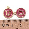 Golden Plated Alloy Enamel Charms ENAM-S118-08U-3