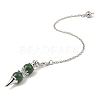 Natural Green Aventurine Pointed Dowsing Pendulums G-K338-29P-06-2