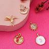 10Pcs 5 Style Brass Pendants KK-SZ0001-59G-5