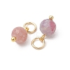 Natural Plum Blossom Tourmaline Pendants PALLOY-JF05440-02-2