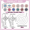 10Pcs 10 Colors Alloy Rhinestone Snap Buttons FIND-NB0006-38-2