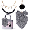 4Pcs Aluminium Bag Extender Chains & Pendant Decoration HJEW-FG00044-1