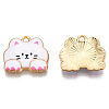 Rack Plating Printed Alloy Pendants ENAM-N055-177A-1