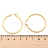 Ion Plating(IP) 304 Stainless Steel Hoop Earrings X-EJEW-N0016-11G-E-3