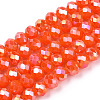 Electroplate Glass Beads Strands EGLA-A034-P4mm-B23-1
