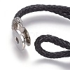 Leather Snap Bracelet Making AJEW-R022-04-4