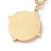 Ion Plating(IP) 304 Stainless Steel Wave Pattern Pendant Necklace for Women NJEW-E014-10G-4
