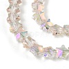 Electroplate Transparent Glass Beads Strands EGLA-U004-03A-HP04-3