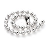 304 Stainless Steel Ball Chain Necklaces NJEW-G326-03P-1