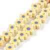 Handmade Flower Polymer Clay Beads Strands CLAY-M003-07C-1