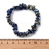 Unisex Chip Natural Lapis Lazuli Beaded Stretch Bracelets BJEW-S143-07-5