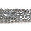 Opaque Solid Color Electroplate Glass Beads Strands LS-GLAA-F029-P4mm-A14-1