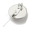 Round Glass Brooches FIND-Q096-01N-2