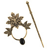 Leaf Alloy Hair Sticks PW-WG12368-01-1
