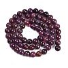 Natural Gemstone Ruby Round Beads Strands G-O017-6.5mm-06-5