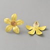 Iron & Alloy Enamel Flower Stud Earrings EJEW-WH0033-57A-2
