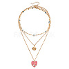 Alloy Rhinestone 3 Layer Necklaces WGF0AED-04-2