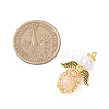 Luminous Handmade Glass Seed Beaded Angel Pendants PALLOY-MZ00963-02-2