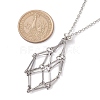 201 Crystal Stone Cage Pendant Necklaces NJEW-JN04765-02-3