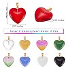 27Pcs 9 Colors Glass Pendants JX244A-2