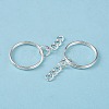 Silver Color Plated Iron Split Key Rings X-IFIN-H047-S-2