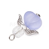 Transparent Acrylic Angel Pendants PALLOY-JF04095-02-5